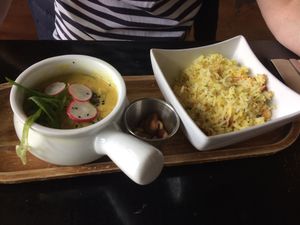 Thai curry  at Nourish Bistro in Banff