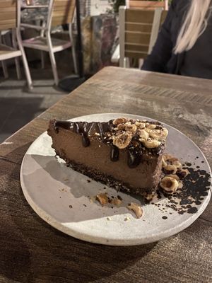 Nutella “cheese”cake  at Nourish Bistro in Banff
