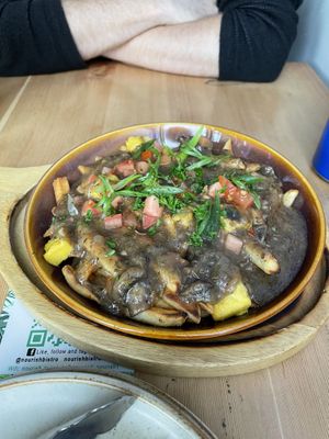 Poutine (fancy but tasty)  at Nourish Bistro in Banff