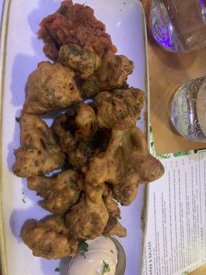 Tempura Brocoli  at Nourish Bistro in Banff