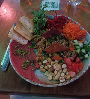 The nourish bowl at Nourish Bistro in Banff