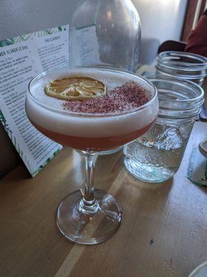 Rose Colored Glasses (my favorite!) at Nourish Bistro in Banff