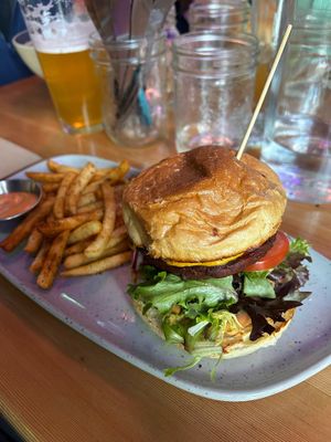 Boss Bear burger at Nourish Bistro in Banff