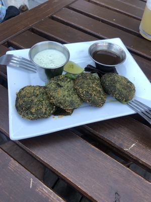 Middle East falafel  at Nourish Bistro in Banff