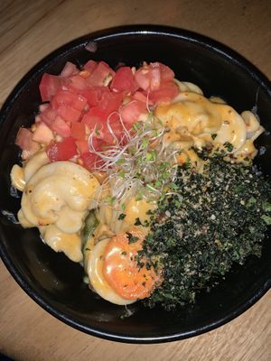 Mac and squeeze  at Nourish Bistro in Banff