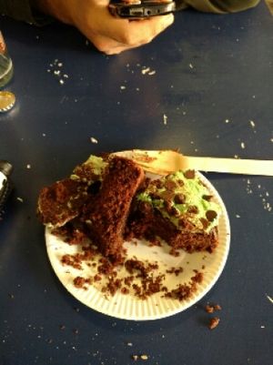 mint chocolate cake at Vx in Bristol