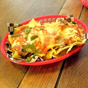 Loaded chilli nachos at Vx in Bristol