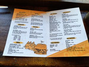 Menu at Vx in Bristol