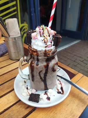 Special brownie milkshake at Vx in Bristol