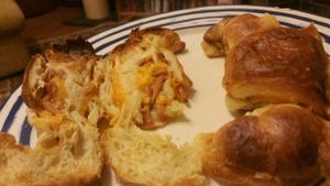 ";ham"; and cheese croissant  at Vx in Bristol