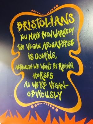 Painted on the wall of Vx Bristol at Vx in Bristol