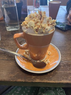 Pop corn lattee  at Vx in Bristol