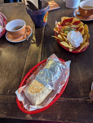 Breakfast wrap and nachos at Vx in Bristol