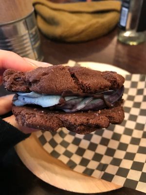 cookie sandwich was yummy at Vx in Bristol