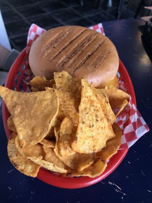 Hell burger at Vx in Bristol