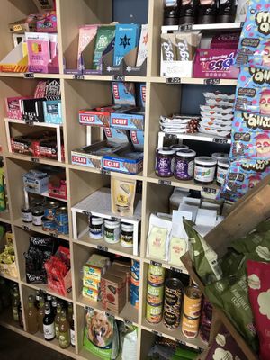Lots of vegan products you can buy at Vx in Bristol