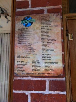 Small World menu at Small World in Napa