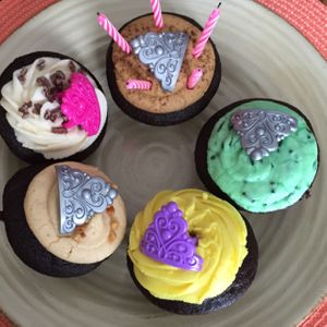 Vegan cupcake assortment (candles not included). at Batch Cupcakery in Reno