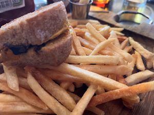 Good toasties. The chips are cooked in the same fryer as the chicken though.  at The Rabbit Hole in Hakuba
