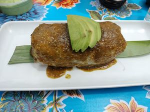 Vegan burrito at Lola's - Retro Row in Long Beach