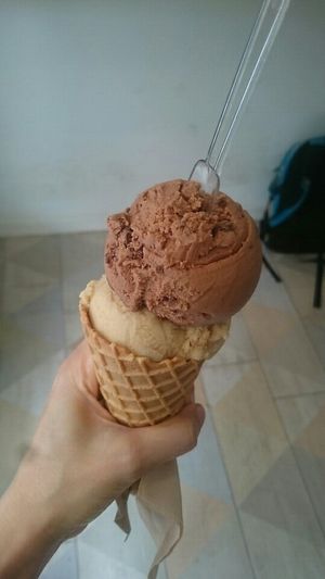 brownie and peanut butter  at Cream Crew in Mallorca