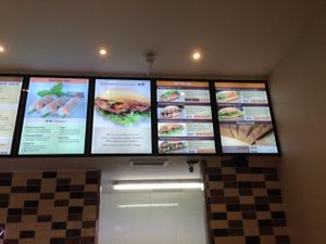 Menu (Vegan Roll bottom right) at Bahn Mi K in Sydney