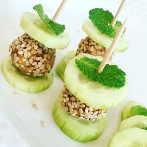 raw vegan cheese croquettes at Smoothie & Sweetie in Limassol