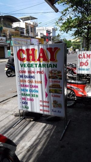 Signboard at Com Chay in Nha Trang