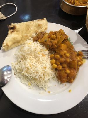 Plate full of deliciousness! (God I love food). at Muskaan K Indian Gourmet in Huntingdale