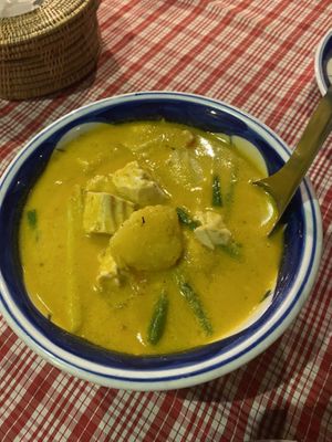Khmer curry no fish sauce add tofu   at Khmer Kitchen Restaurant  in Siem Reap