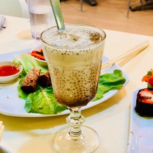Sago, coconut and gula Melaka drink at SunnyChoice - Bukit Batok in West Singapore