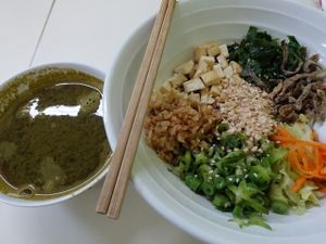 Thunder Tea Brown rice set at SunnyChoice - Alexandra Village in Central Singapore