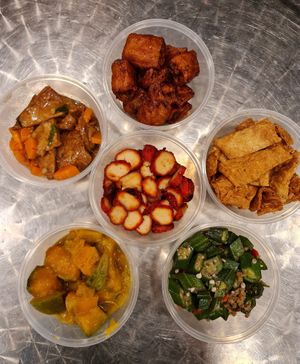 Assorted dishes ~ 12/10/21 at Mi Le Vegetarian 弥乐素食 in Central Singapore