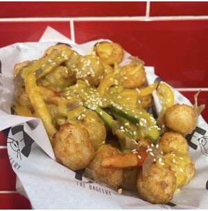 Salt and pepper tater tots   at The Bagelry  in Liverpool