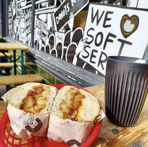 Hash stack  at The Bagelry  in Liverpool