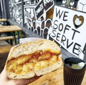 Hash stack  at The Bagelry  in Liverpool