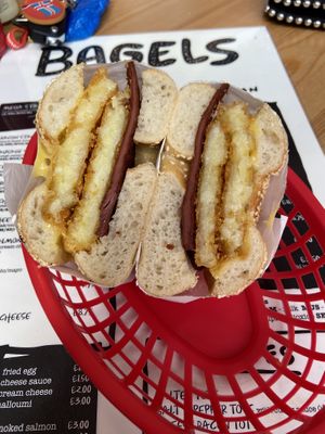 Vegan bacon stack   at The Bagelry  in Liverpool