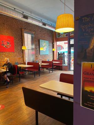 Inside tables  at Funk N Waffles in Syracuse