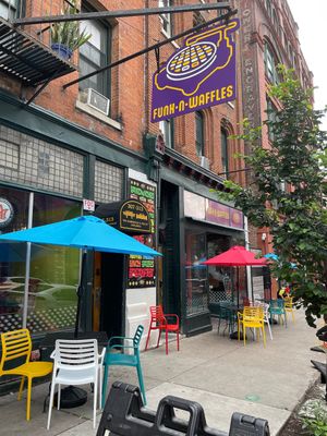 Outside  at Funk N Waffles in Syracuse