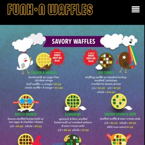 savory waffles #1 at Funk N Waffles in Syracuse