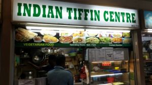 Stall front at Indian Tiffin Centre in West Singapore