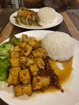 General tso tofu   at My Little Cafe in Siem Reap