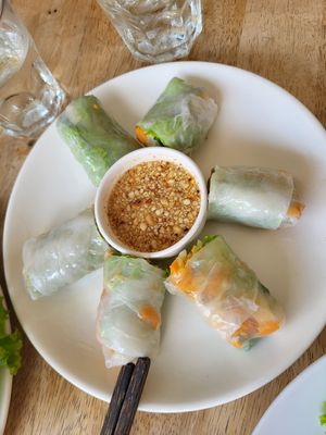 Spring rolls at My Little Cafe in Siem Reap