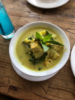Green curry  at My Little Cafe in Siem Reap