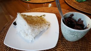 Rice cake with chocolate ice cream :) at Sage in Ubud