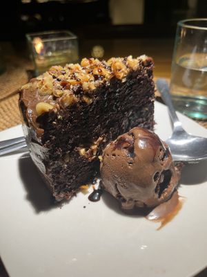 Hazelnut choc cake  at Sage in Ubud
