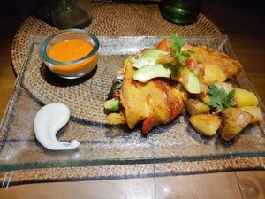 Mung bean stuffed pancake at Sage in Ubud