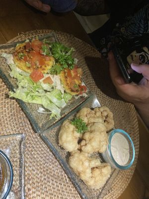 Cauloflower fritas and Gorditas  at Sage in Ubud