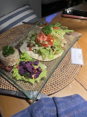 Jackfruit asada tacos   at Sage in Ubud