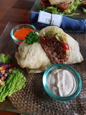 Vegan arapa burrito at Sage in Ubud